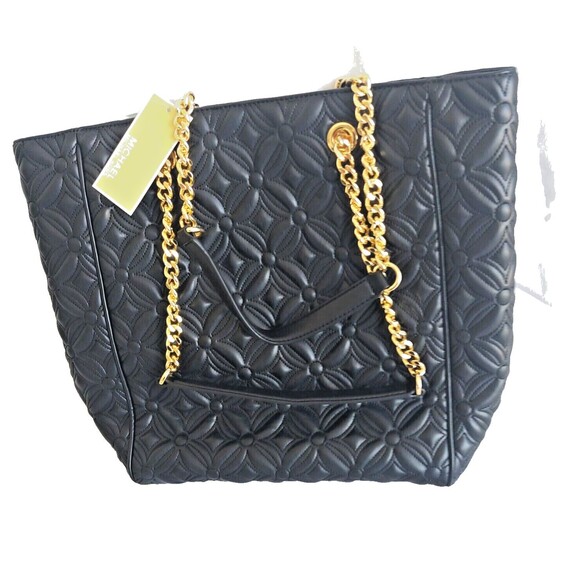 MICHAEL Michael Kors Blaire Large North-South Chain Tote Bag Black NWT MSRP $478 - Picture 1 of 7
